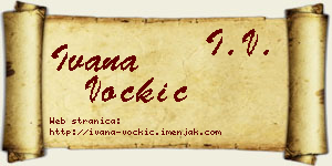 Ivana Voćkić vizit kartica